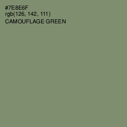#7E8E6F - Camouflage Green Color Image
